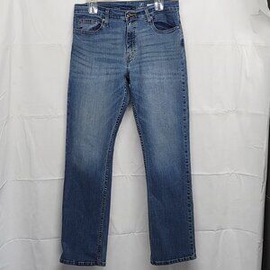 George Mens Bootcut Jeans 32 X 32 Stretch Denim Pants Blue